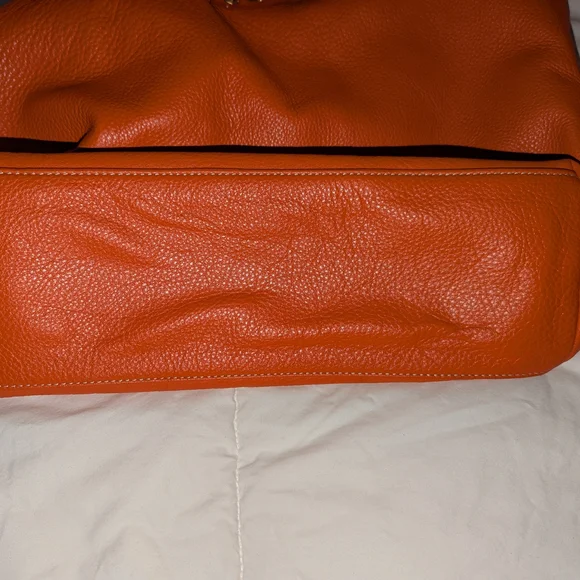 Orange Leather Tote Bag - Picture 8 of 8